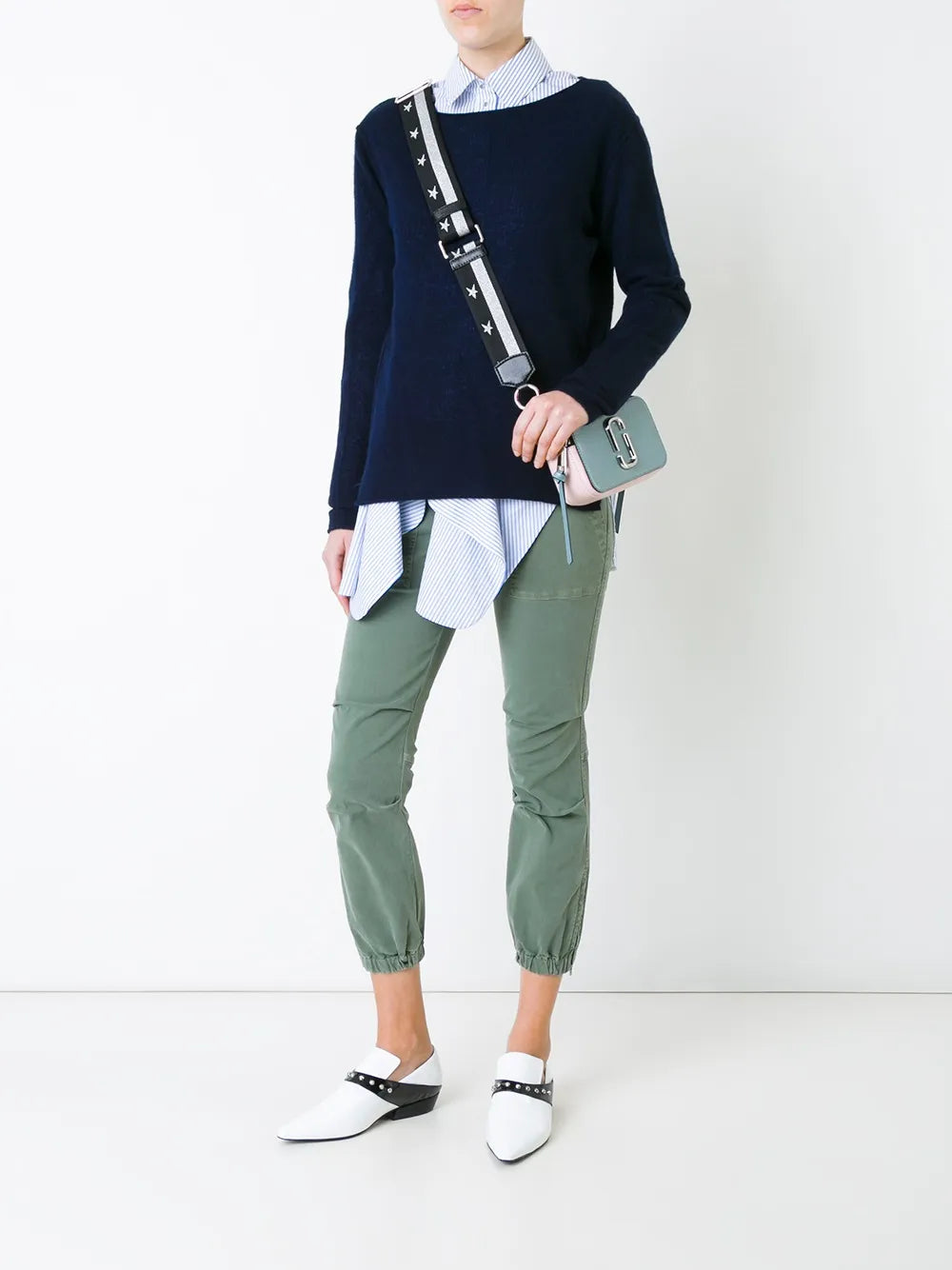 Elasticated Hem Cropped Trousers