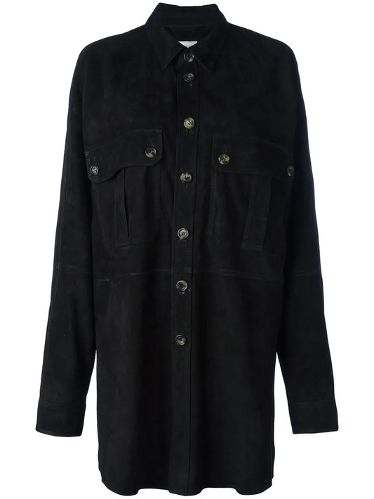 Leather Shirt Jacket