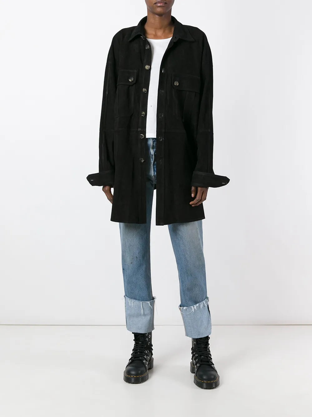 Leather Shirt Jacket