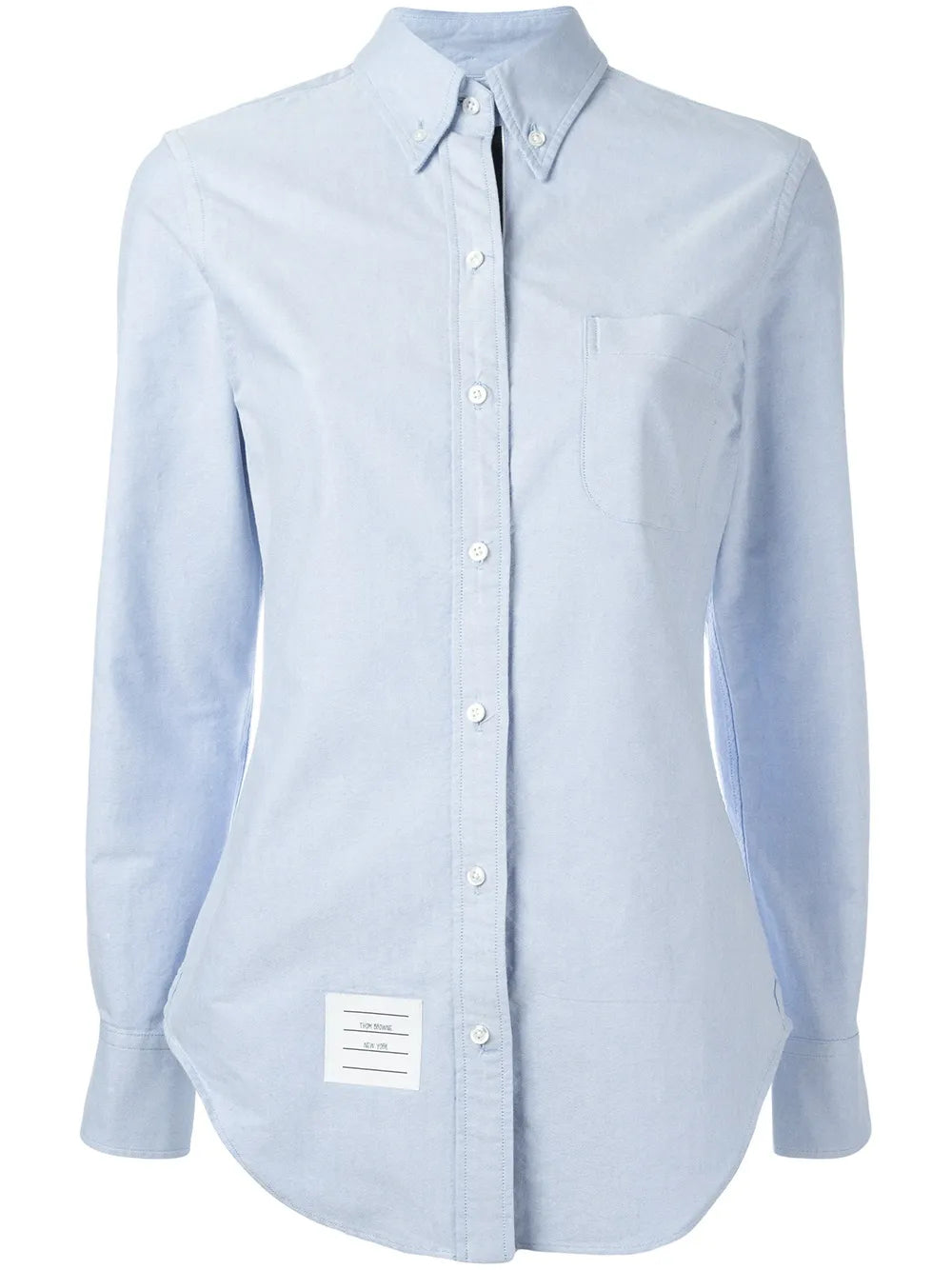 Long Sleeve Shirt Grosgrain Placket In Blue Oxford