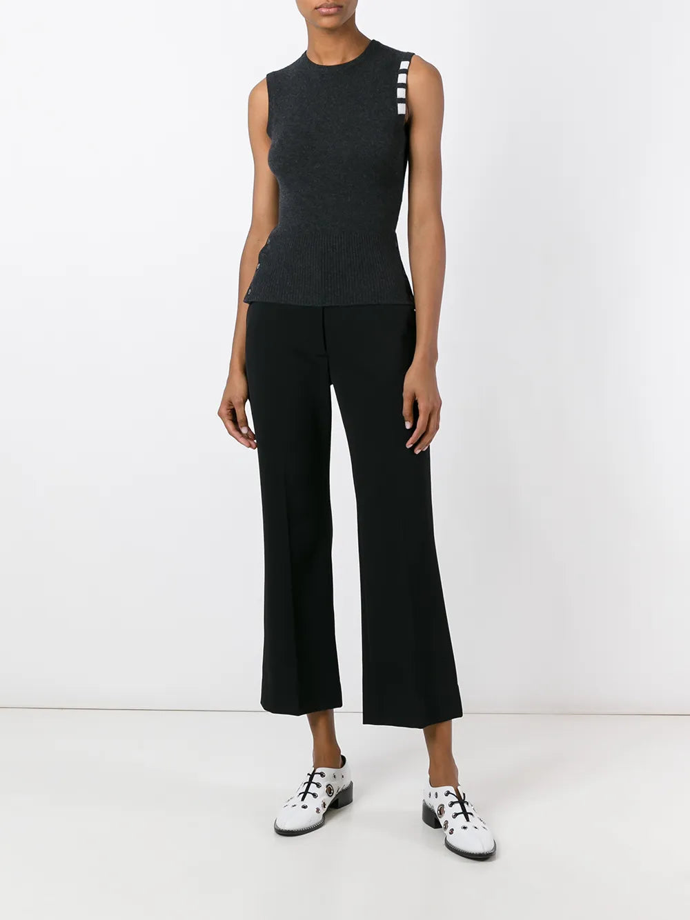 Cashmere Stripe Detail Top