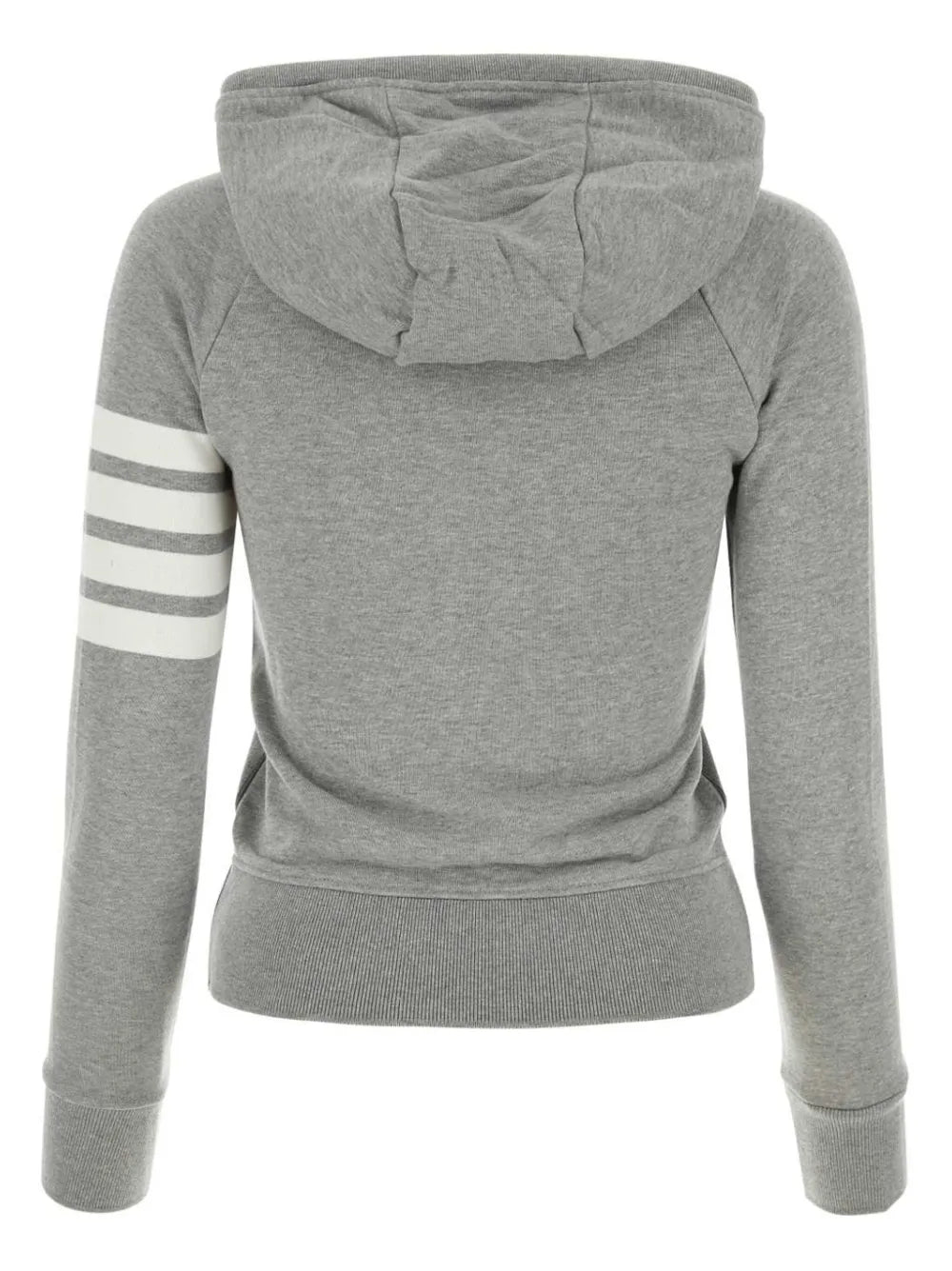 4-Bar Striped Cotton Hoodie