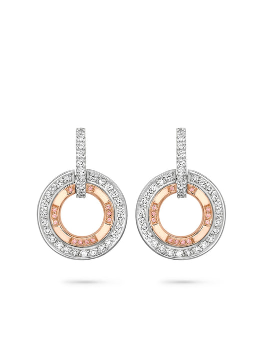 Roulette Pink Diamond and Earrings