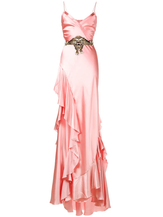 Ruffle Slip Gown
