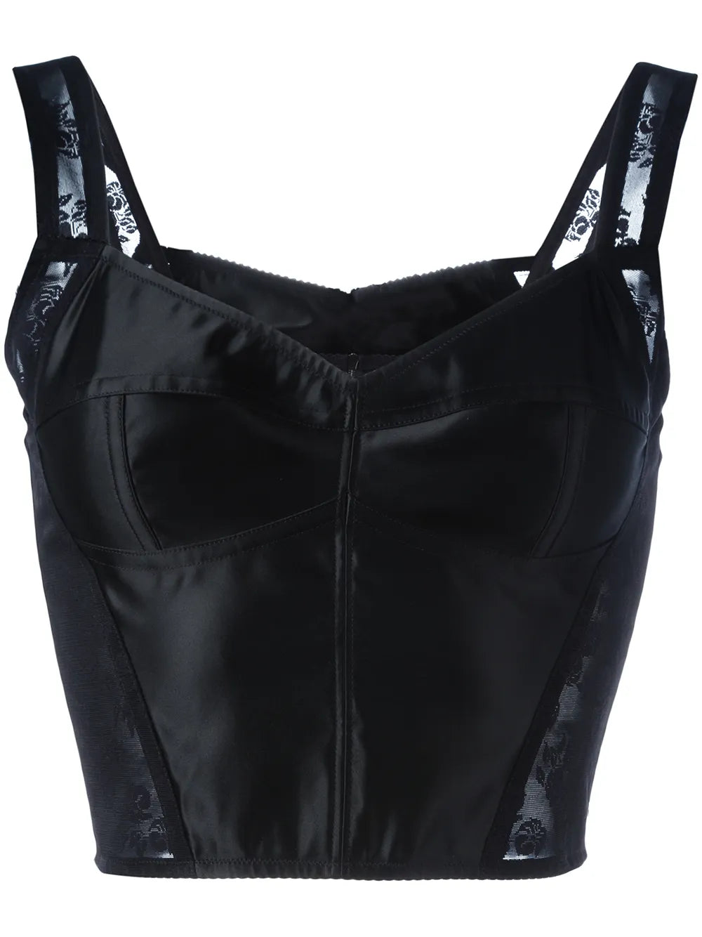 Lace-Trim Corset Top