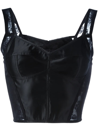Lace-Trim Corset Top
