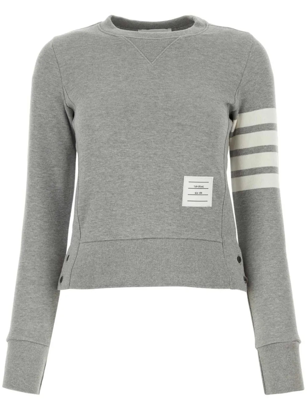 Four-Bar Stripe Cotton Sweatshirt