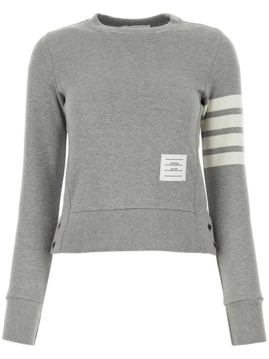 Four-Bar Stripe Cotton Sweatshirt