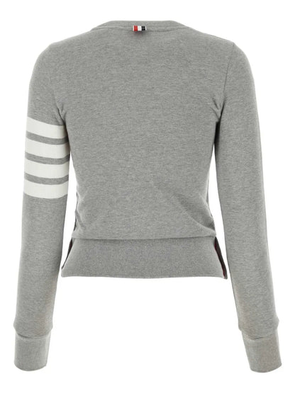 Four-Bar Stripe Cotton Sweatshirt
