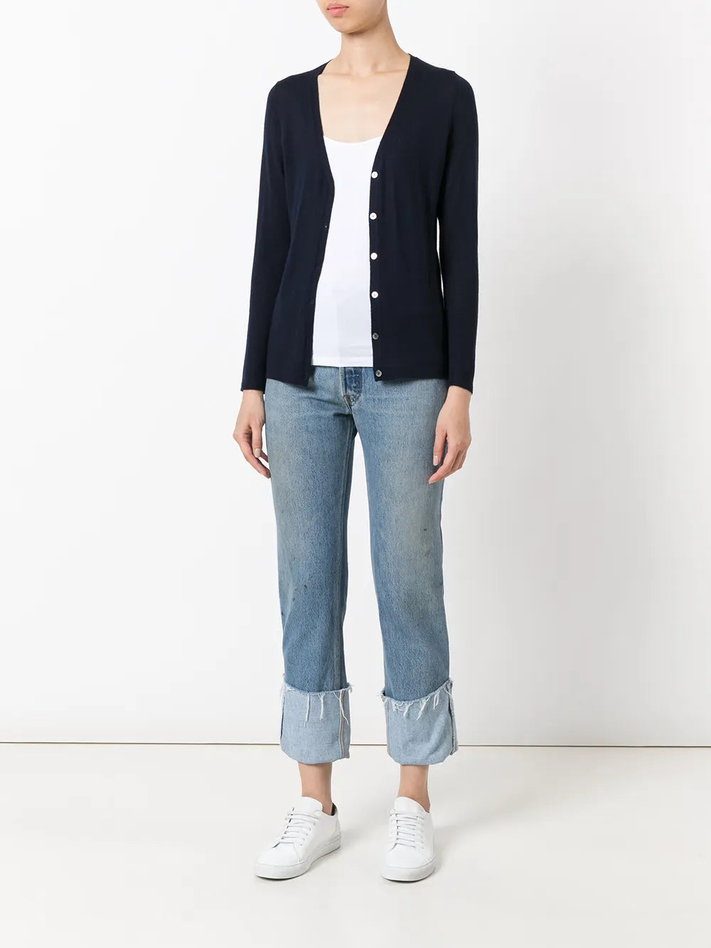 Cashmere Button Up Cardigan
