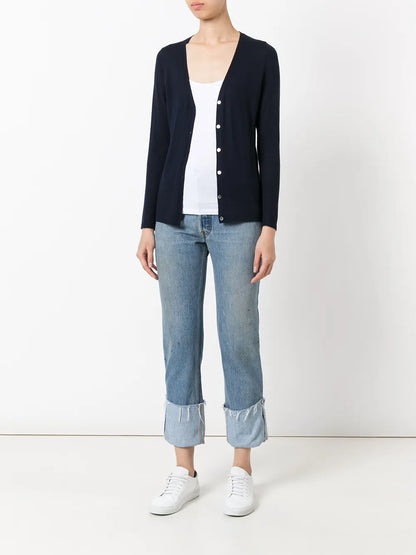 Cashmere Button Up Cardigan