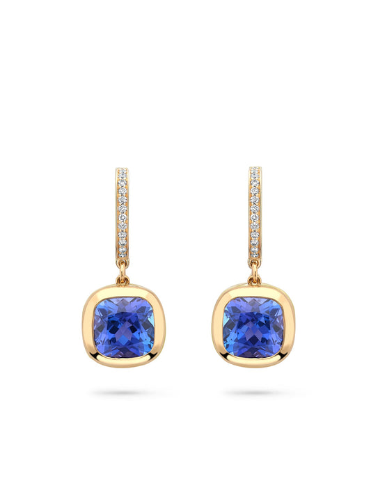 Florentine Dolce Vita Cushion Tanzanite Earrings