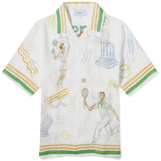 Tennis Play Short Sleeve Linen Shirt