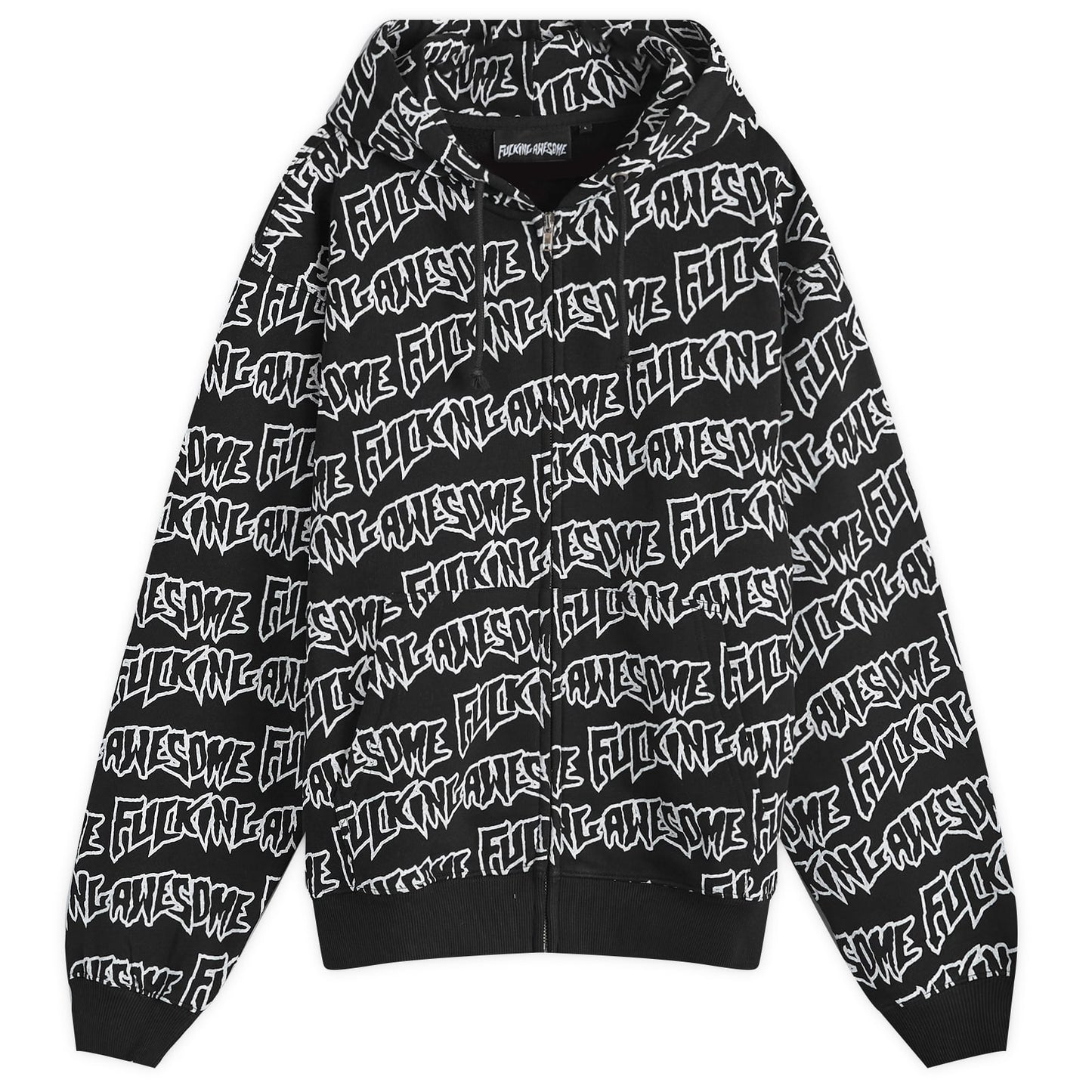 AOP Stamp Zipped Hoodie