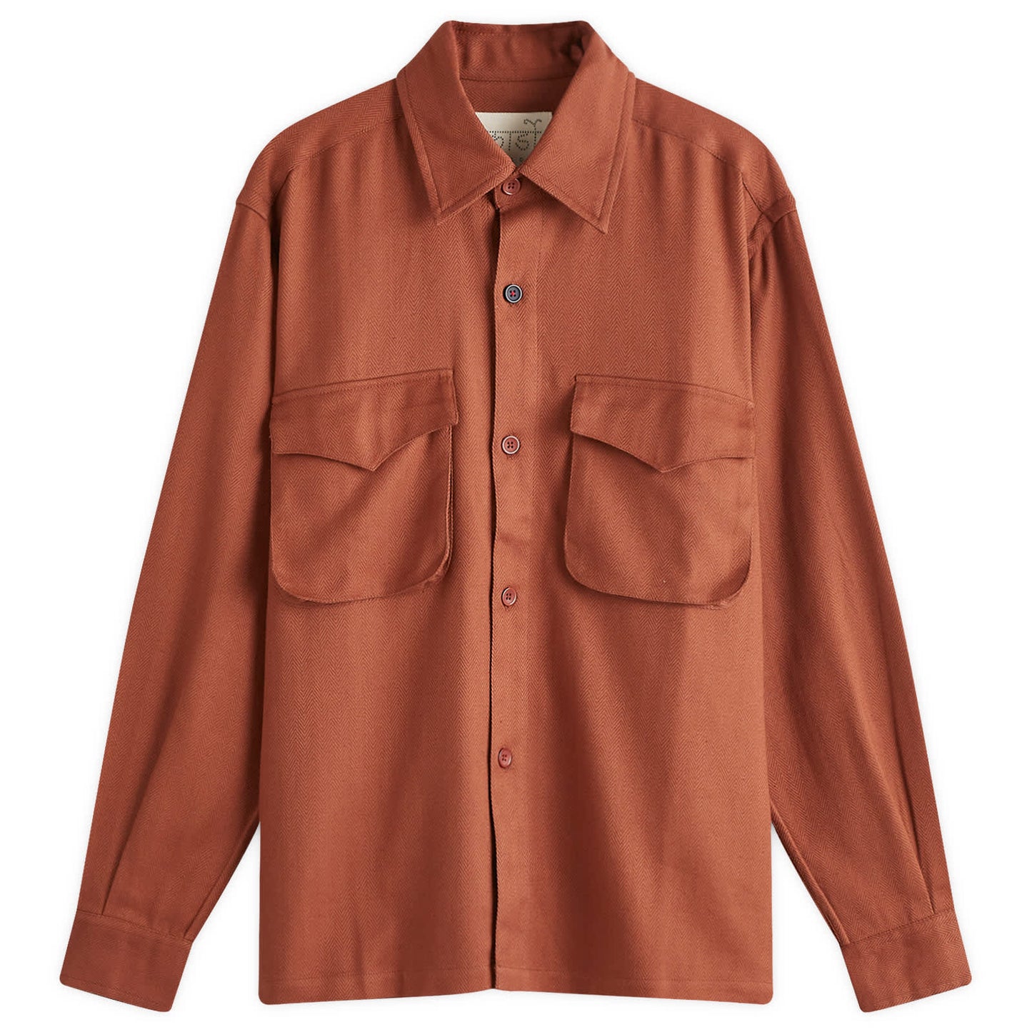 Bhola Herringbone Patch Pocket Shirt