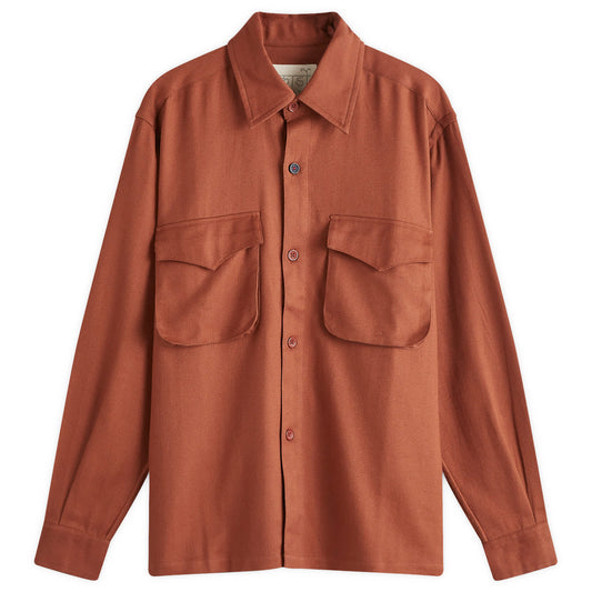 Bhola Herringbone Patch Pocket Shirt