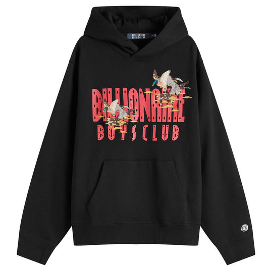 Duck Embroidered Straight Logo Hoodie
