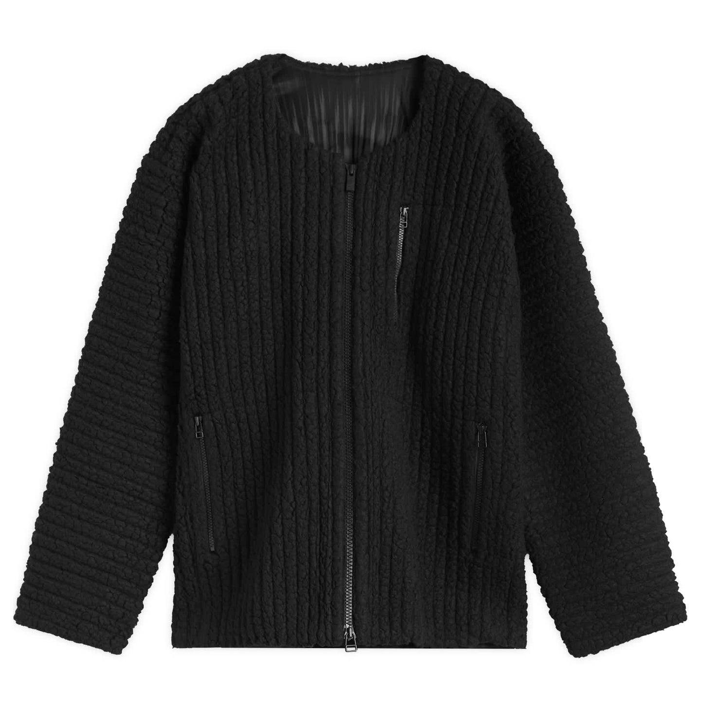 Pleated Boa Fleece Jacket