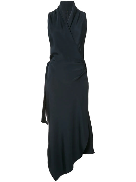 Victor Wrap-Style Silk Dress
