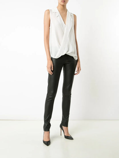 V-Neck Sleeveless Blouse