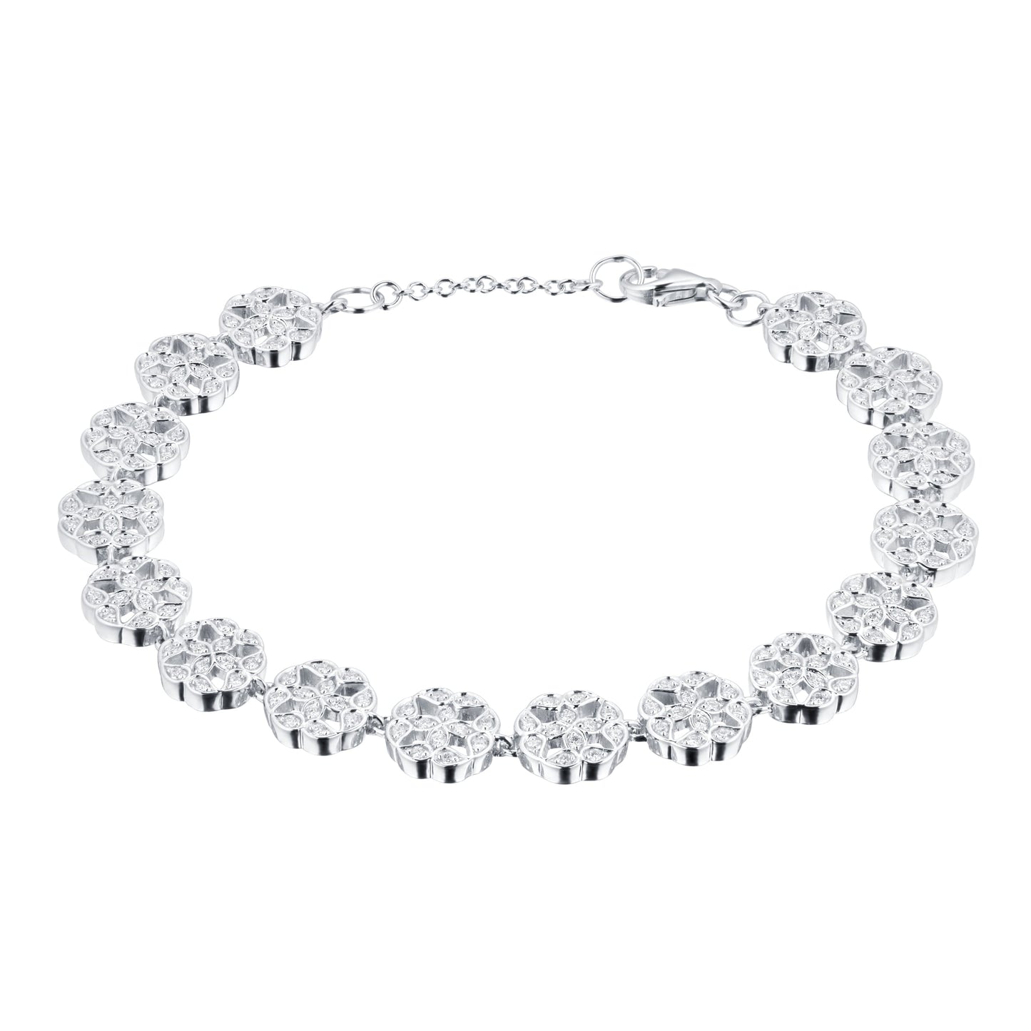 Empress White Gold 1.02cttw Diamond Bracelet