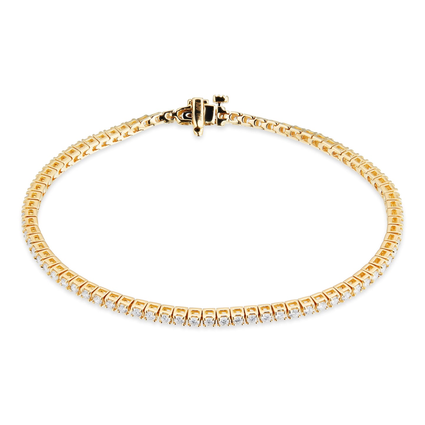 Libretto Yellow Gold 1.78cttw Diamond Tennis Bracelet