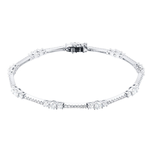 White Gold 3.8cttw Diamond Graduated Tennis Bracelet