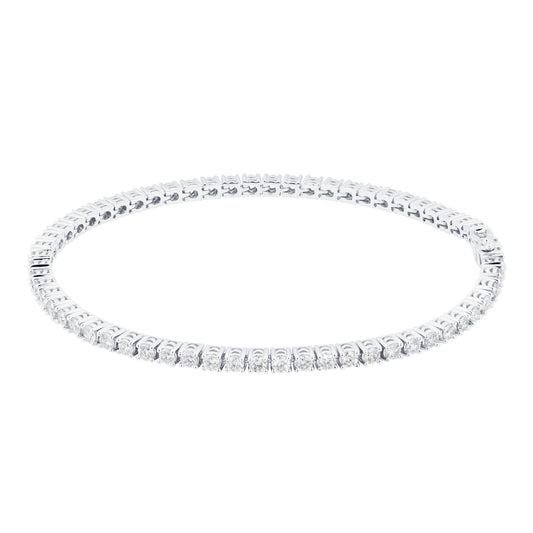 White Gold 3cttw Diamond Line Bracelet