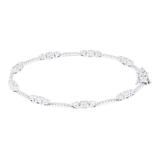 White Gold 3.80cttw Diamond Graduated Tennis Bracelet