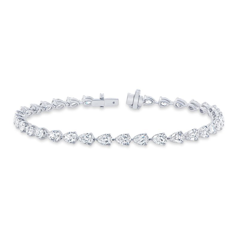 White Gold 6.5cttw Diamond Line Bracelet