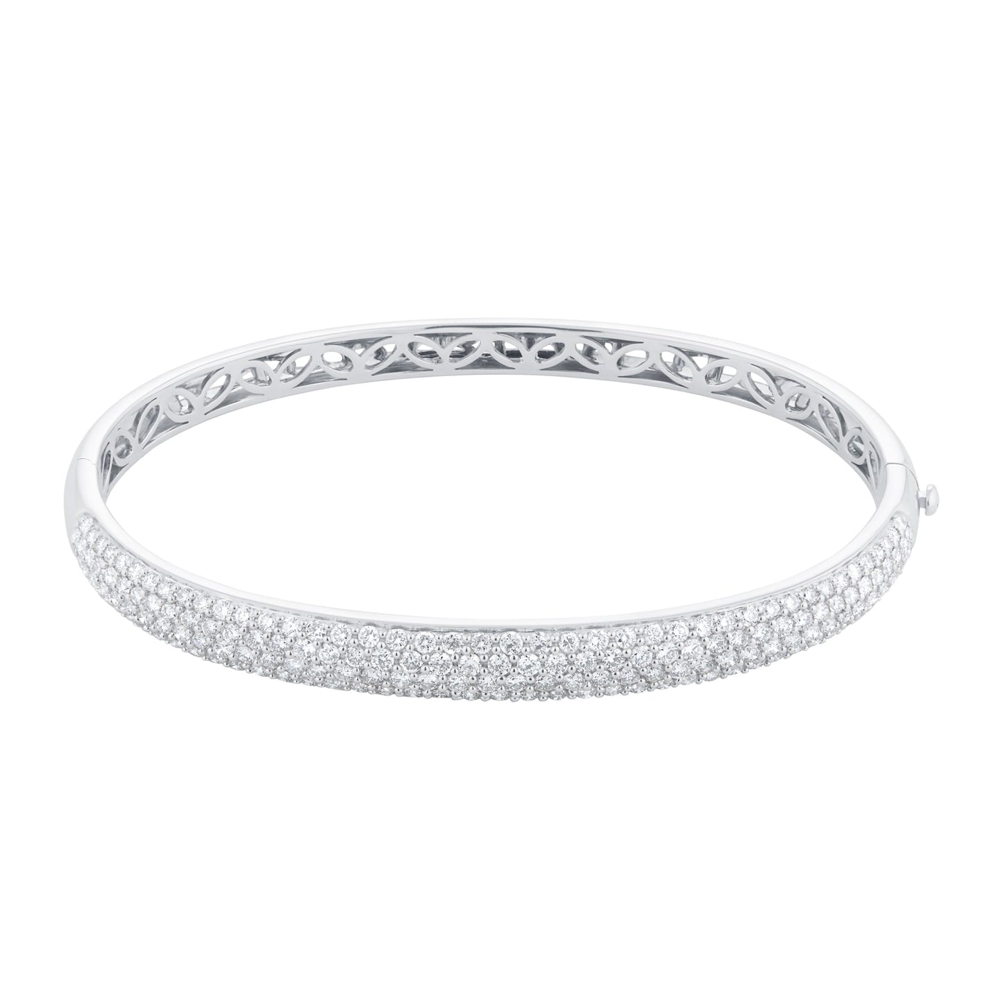 White Gold 2.5cttw Diamond Pave Bangle