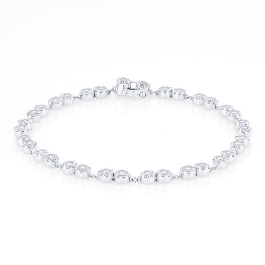 Masquerade White Gold 2.30cttw Diamond Bracelet