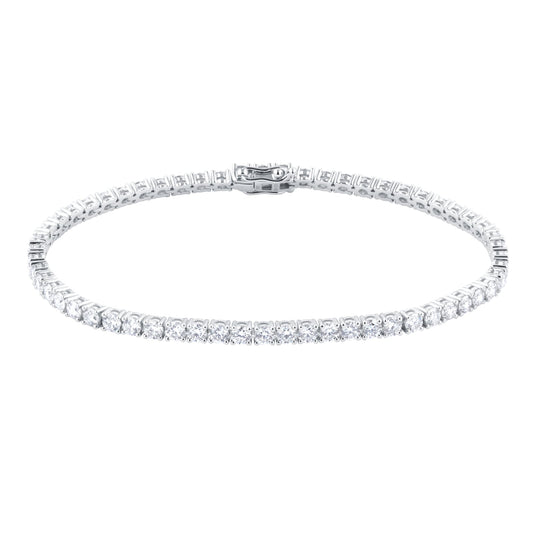 White Gold 5cttw Diamond Line Bracelet