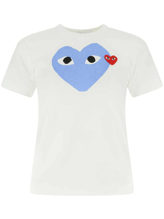 Heart-Print Cotton T-Shirt