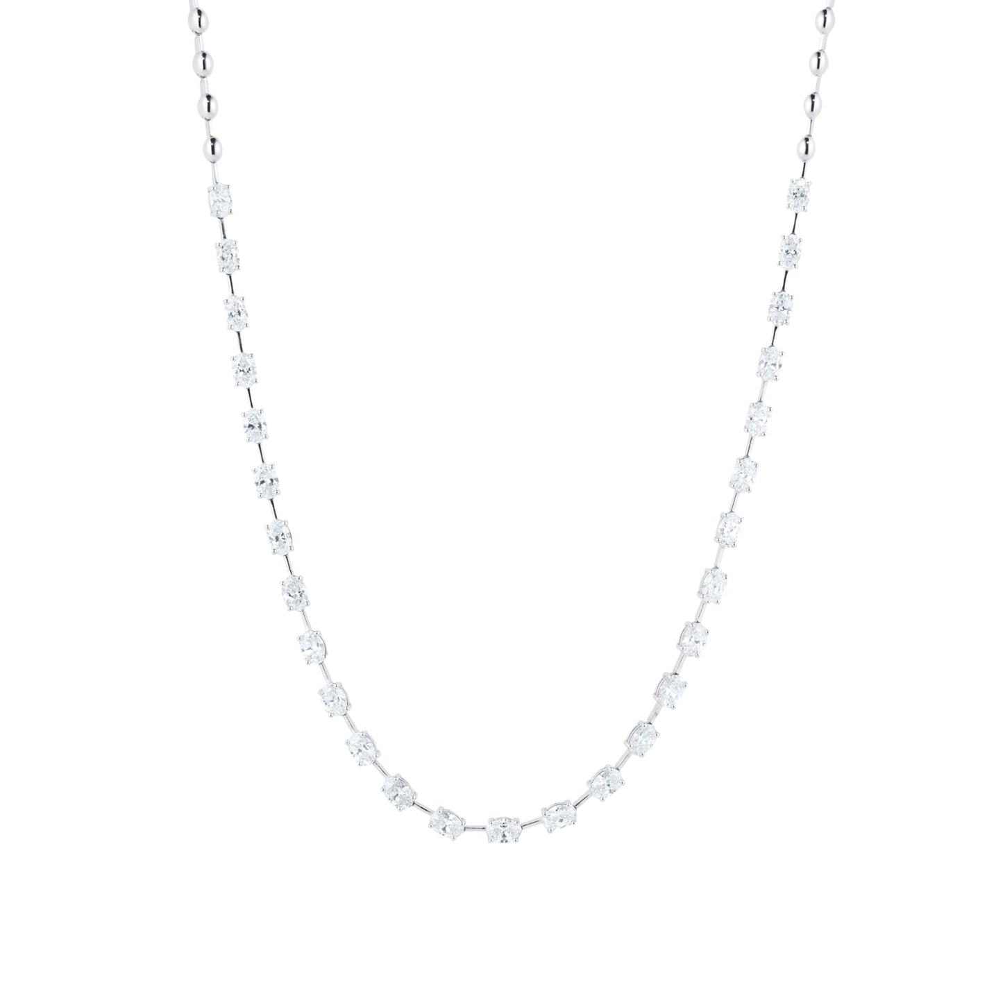 White Gold 6.9cttw Diamond Necklace