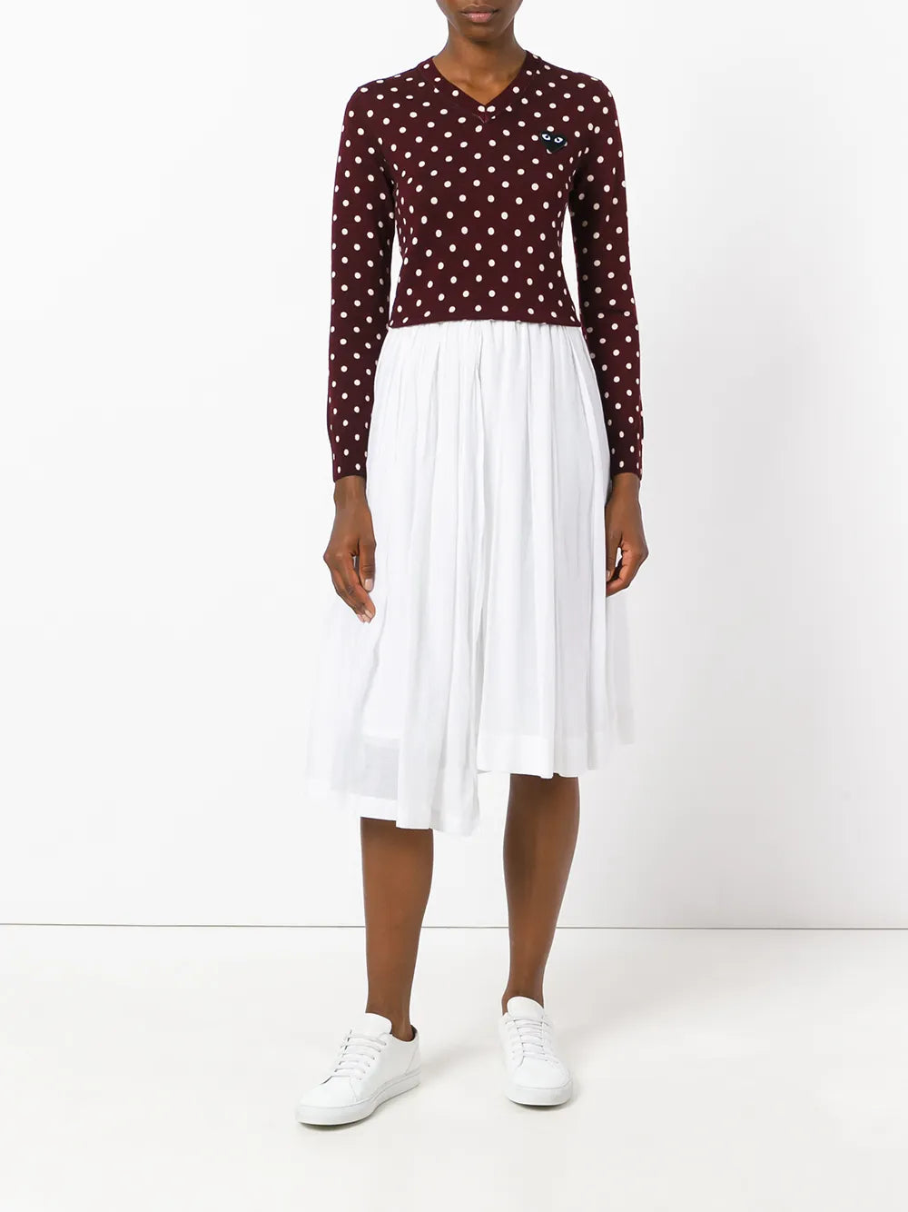 Dotted V-Neck Jumper