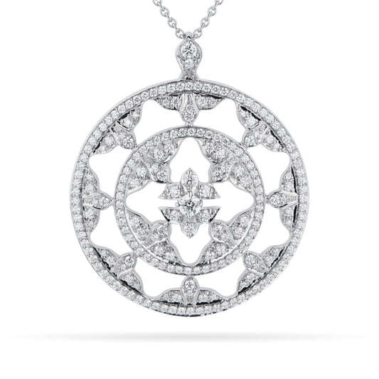 Empress White Gold 1.20cttw Diamond Pendant