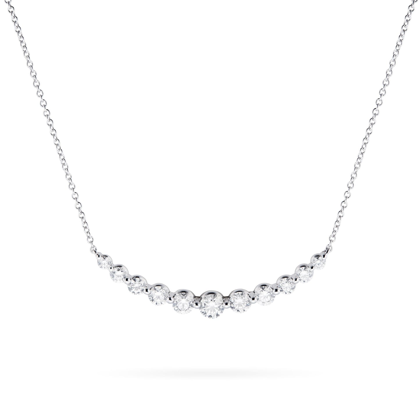 Libretto White Gold Diamond Smile Necklace