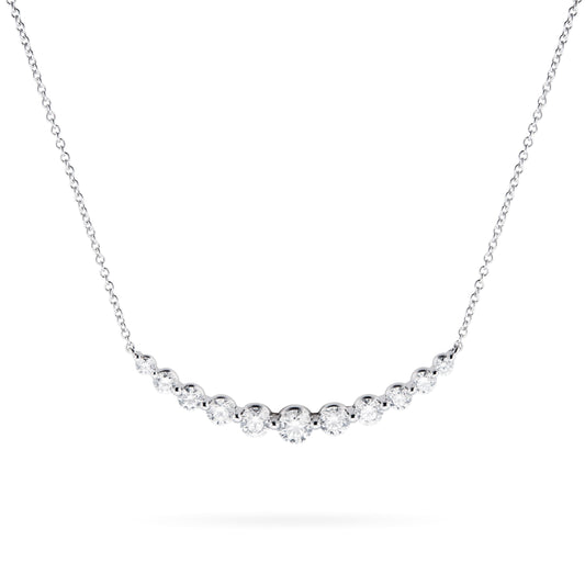 Libretto White Gold Diamond Smile Necklace