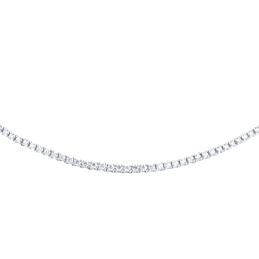 White Gold 5cttw Diamond Tennis Necklace