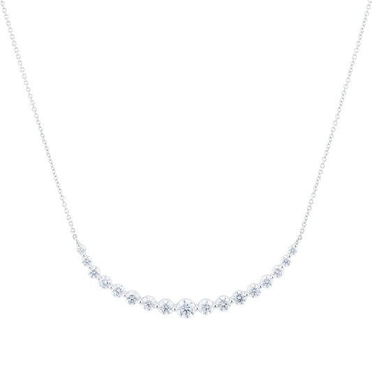 White Gold 2.49cttw Diamond Smiler Necklace