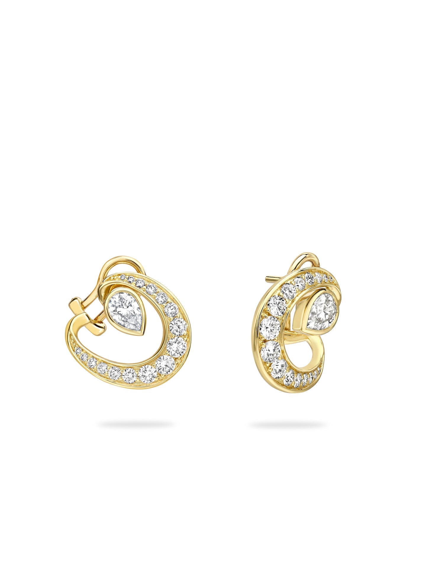 Lucky Diamond Horseshoe Earrings