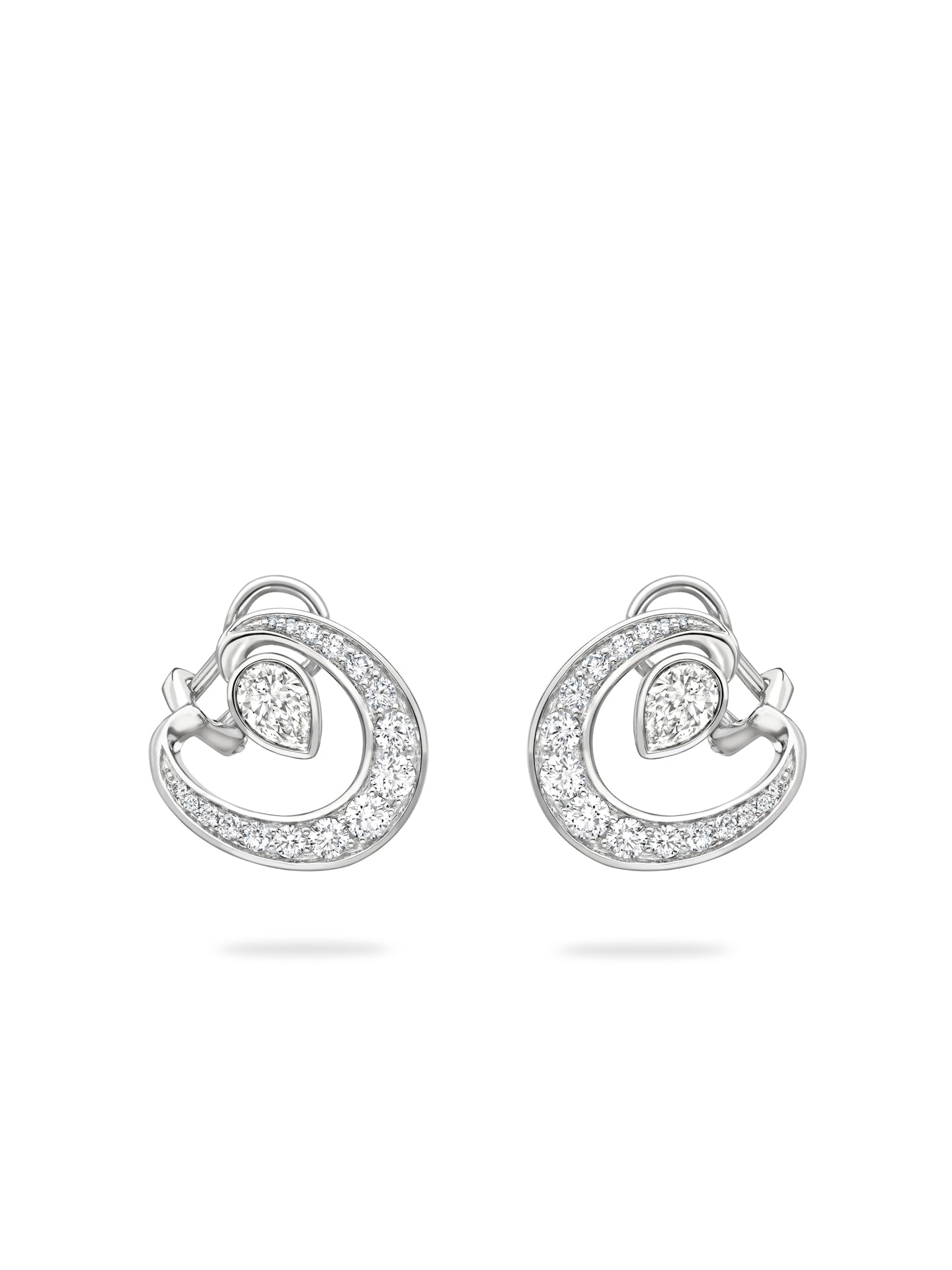 Lucky Diamond Horseshoe Earrings