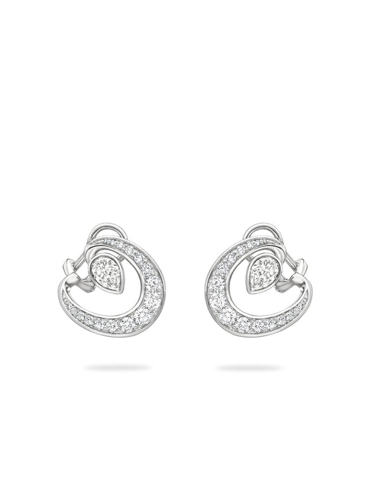 Lucky Diamond Horseshoe Earrings