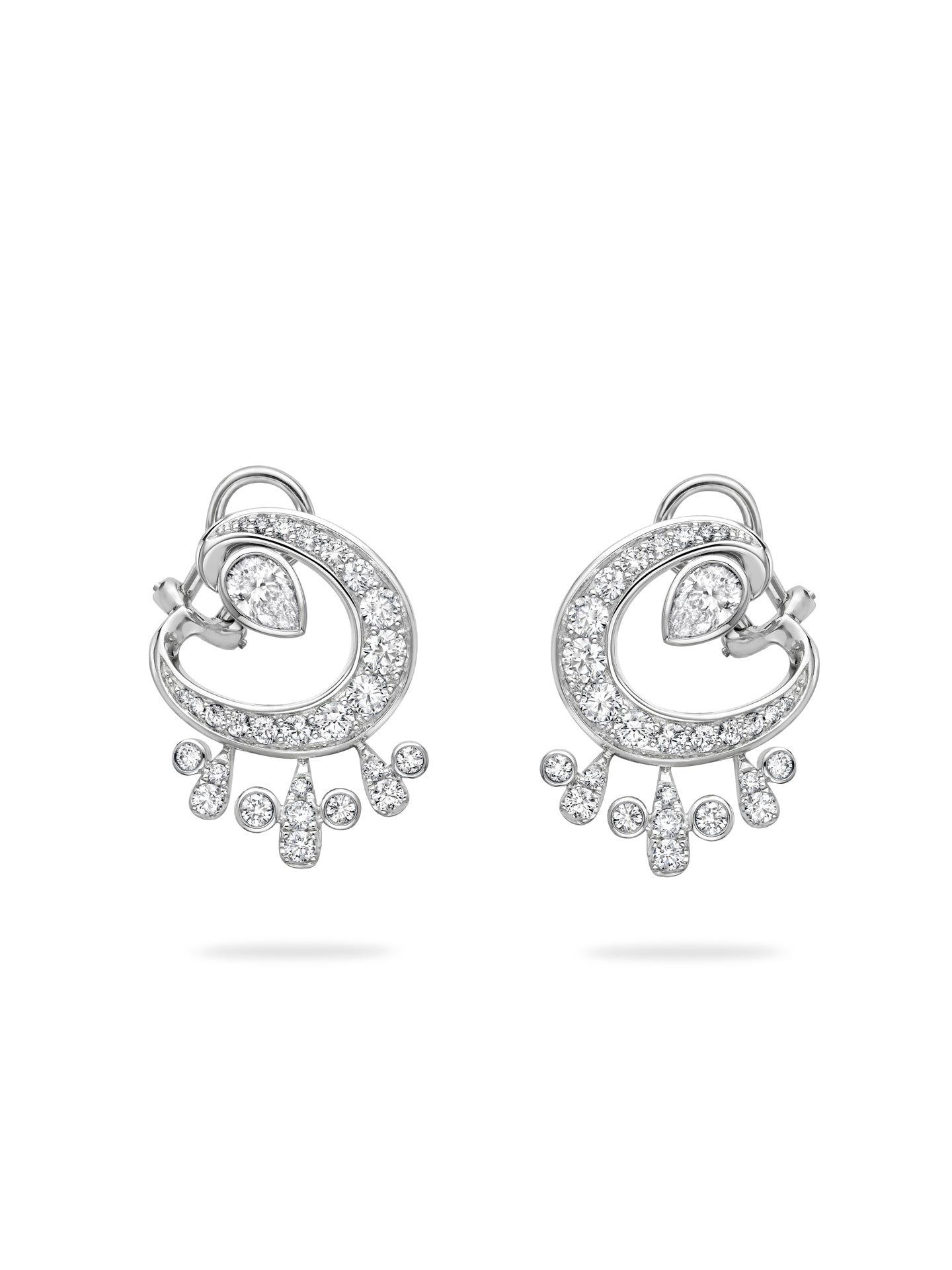 Lucky Diamond Horseshoe Splash Earrings