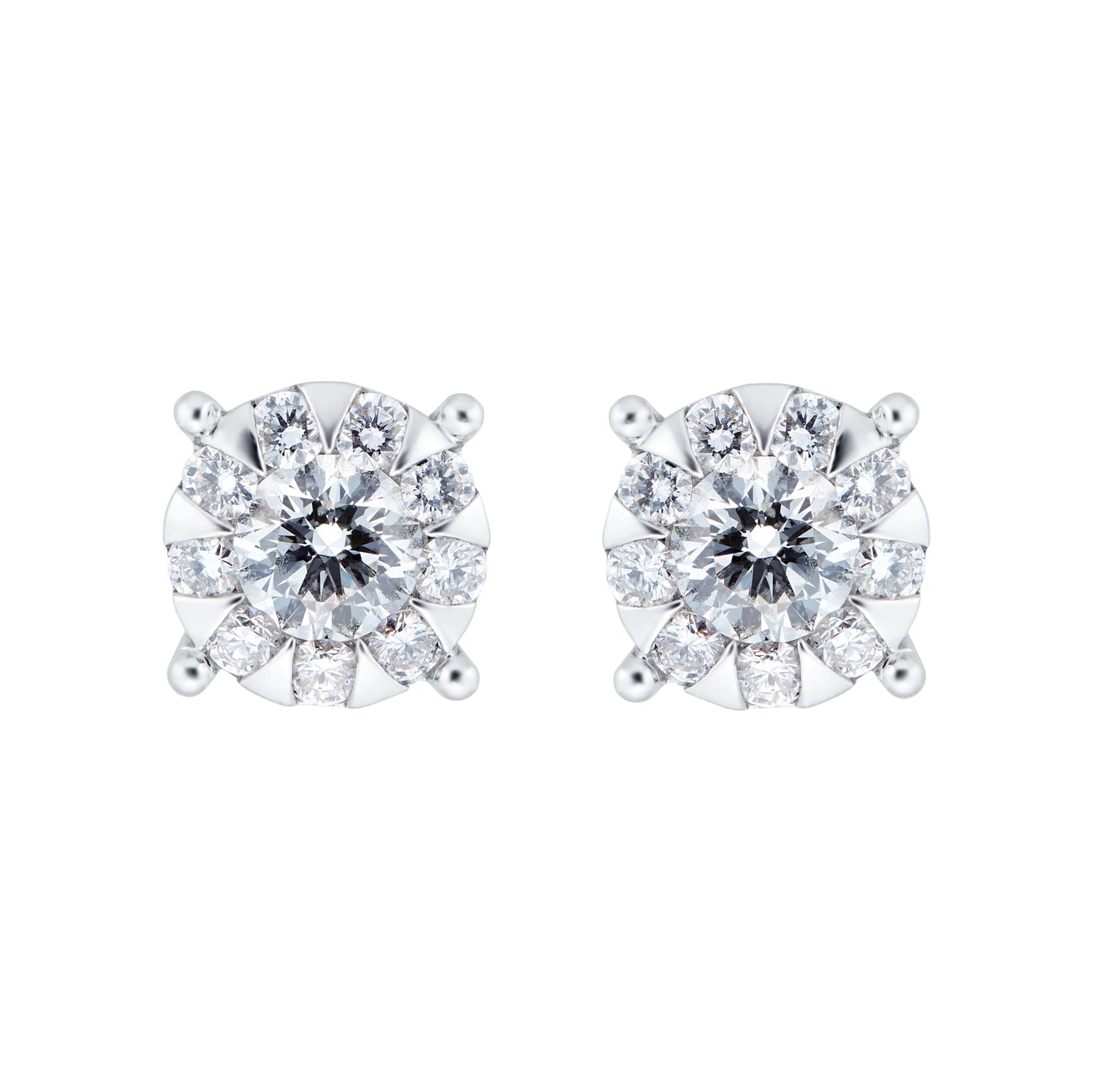 Masquerade White Gold 1.34cttw Diamond Stud Earrings