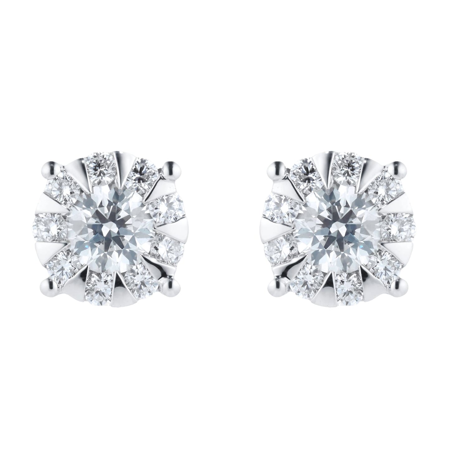 Masquerade White Gold 1.34cttw Diamond Stud Earrings