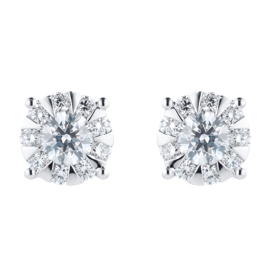 Masquerade White Gold 1.34cttw Diamond Stud Earrings