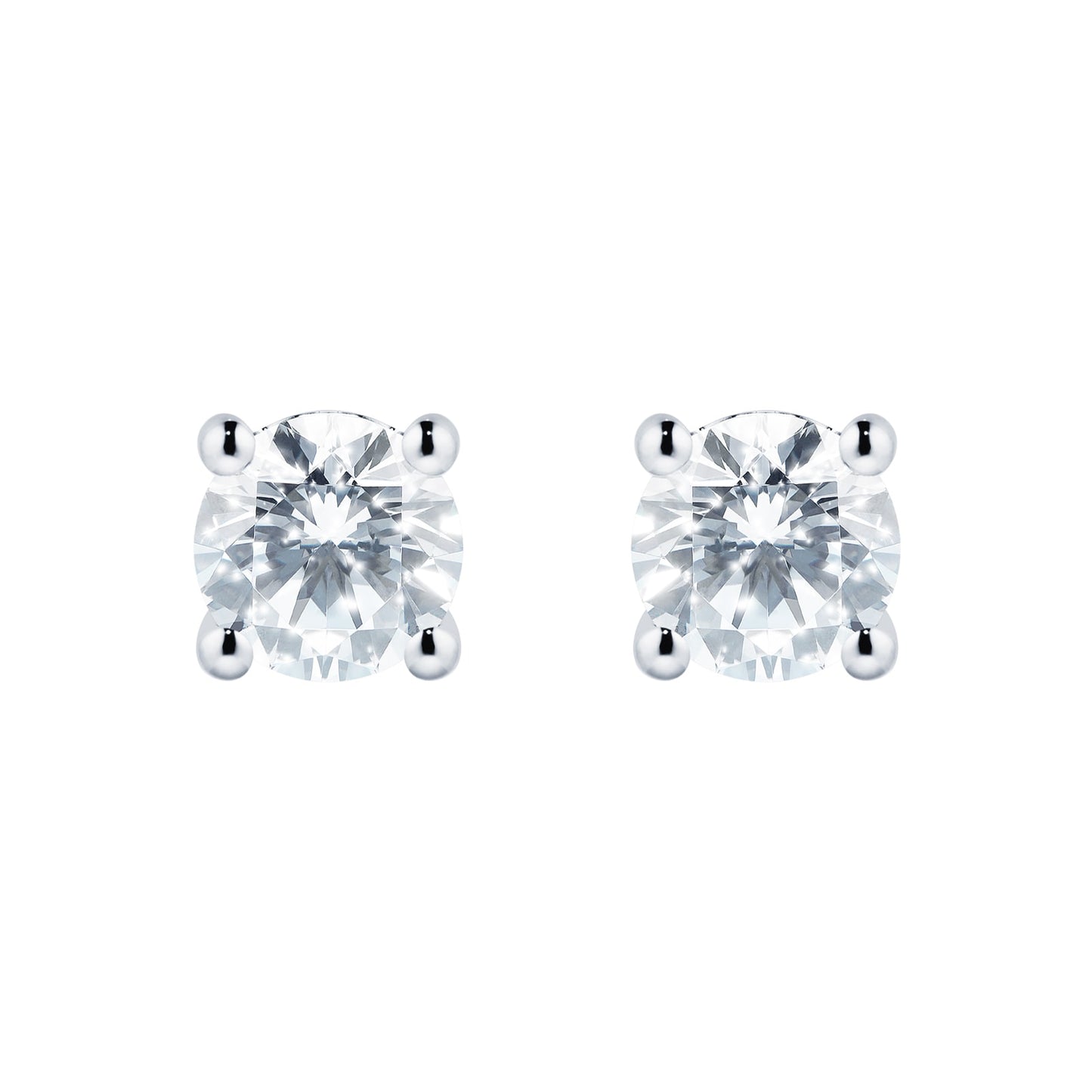 Platinum 1.00cttw Diamond Stud Earrings