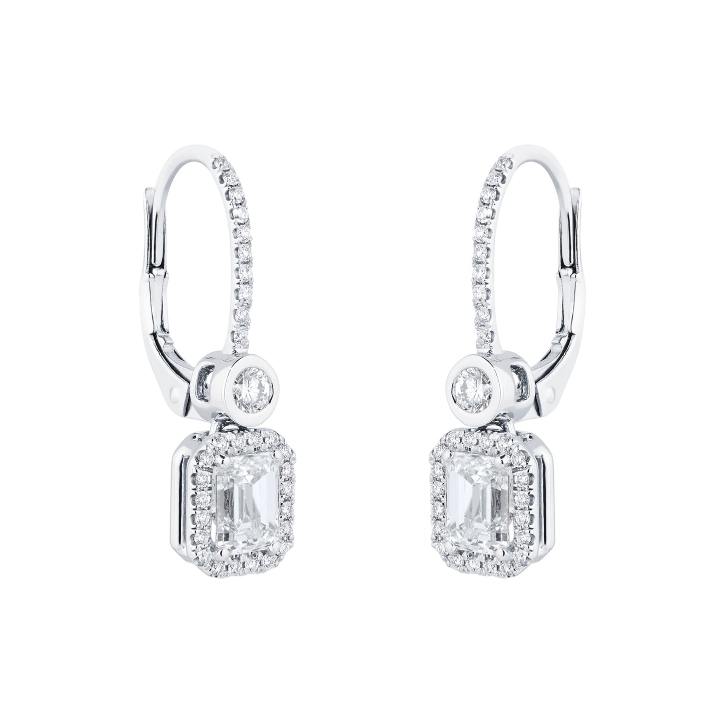 White Gold 1.84cttw and Drop Earrings